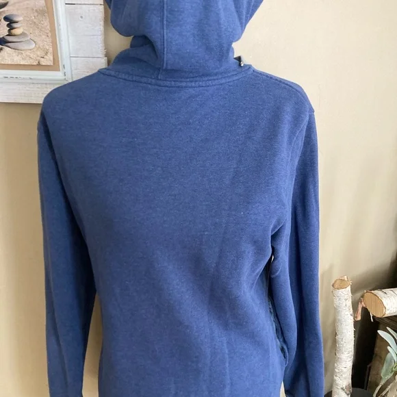 The North Face men’s hoodie size S blue gray white - Picture 8 of 10